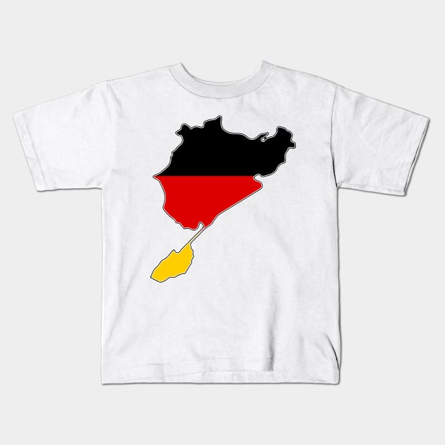 Nürburgring - Gesamtstrecke [flag] Kids T-Shirt by sednoid